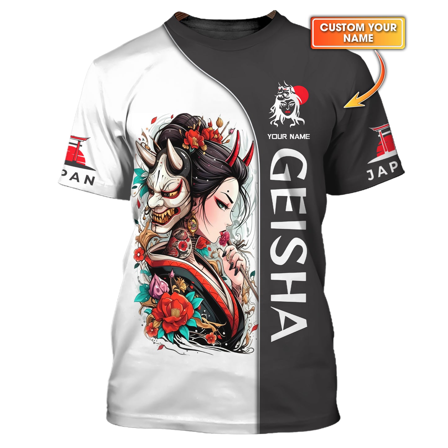 Elegance And Mystery Custom Geisha T-Shirt With Japanese Gift For Japan Lover