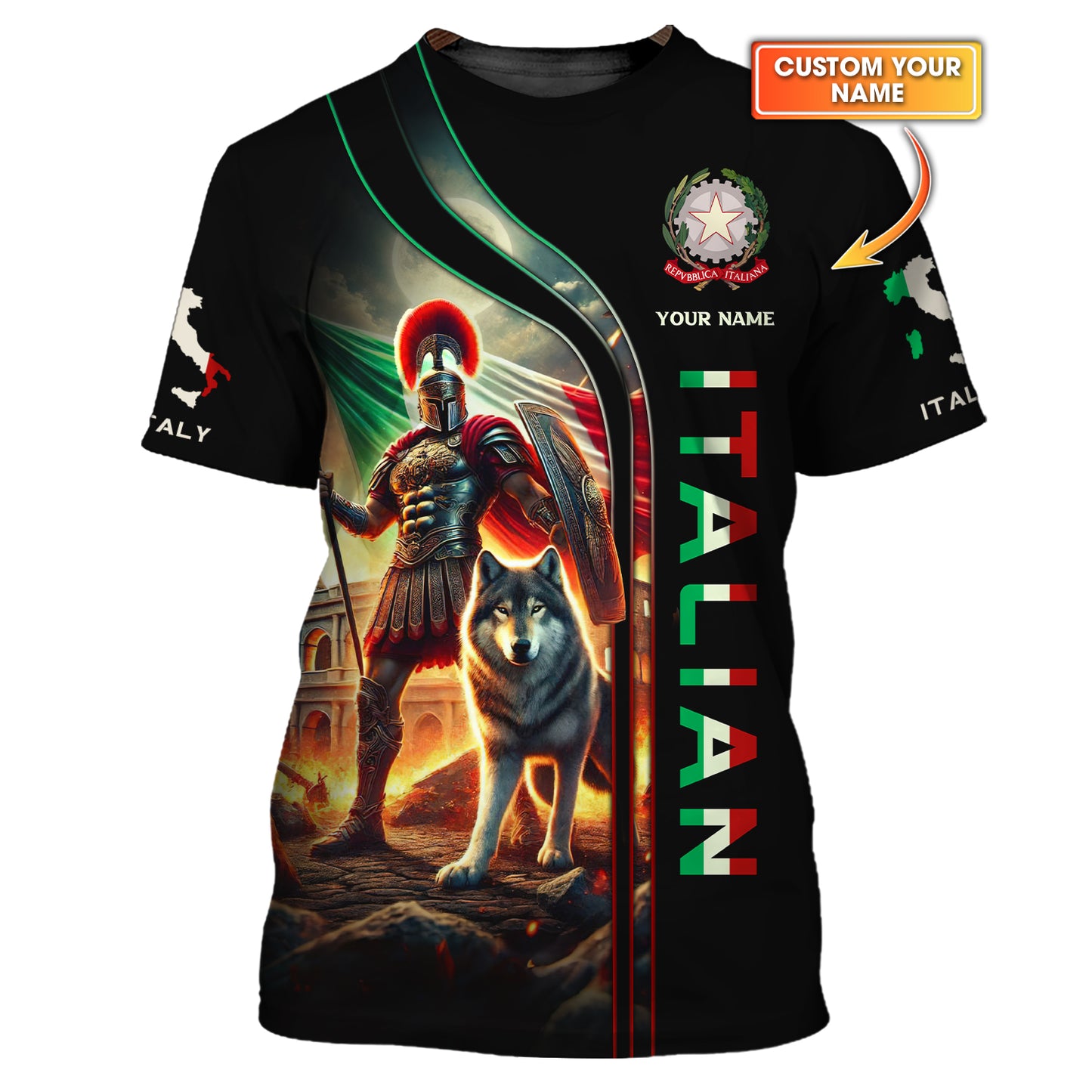 Camiseta personalizada del orgullo italiano: abraza tu herencia con espíritu italiano