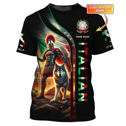 T-shirt personnalisé de fierté italienne - Embrassez votre héritage avec l'esprit italien