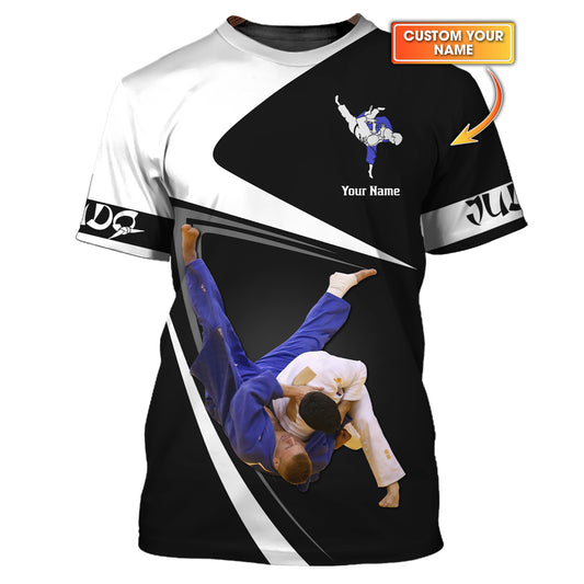 Camiseta personalizada con nombre de judo, regalo para amantes del judo