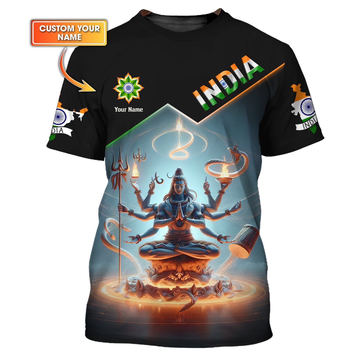 Personalized Divine India Shirt - Embrace Spirituality