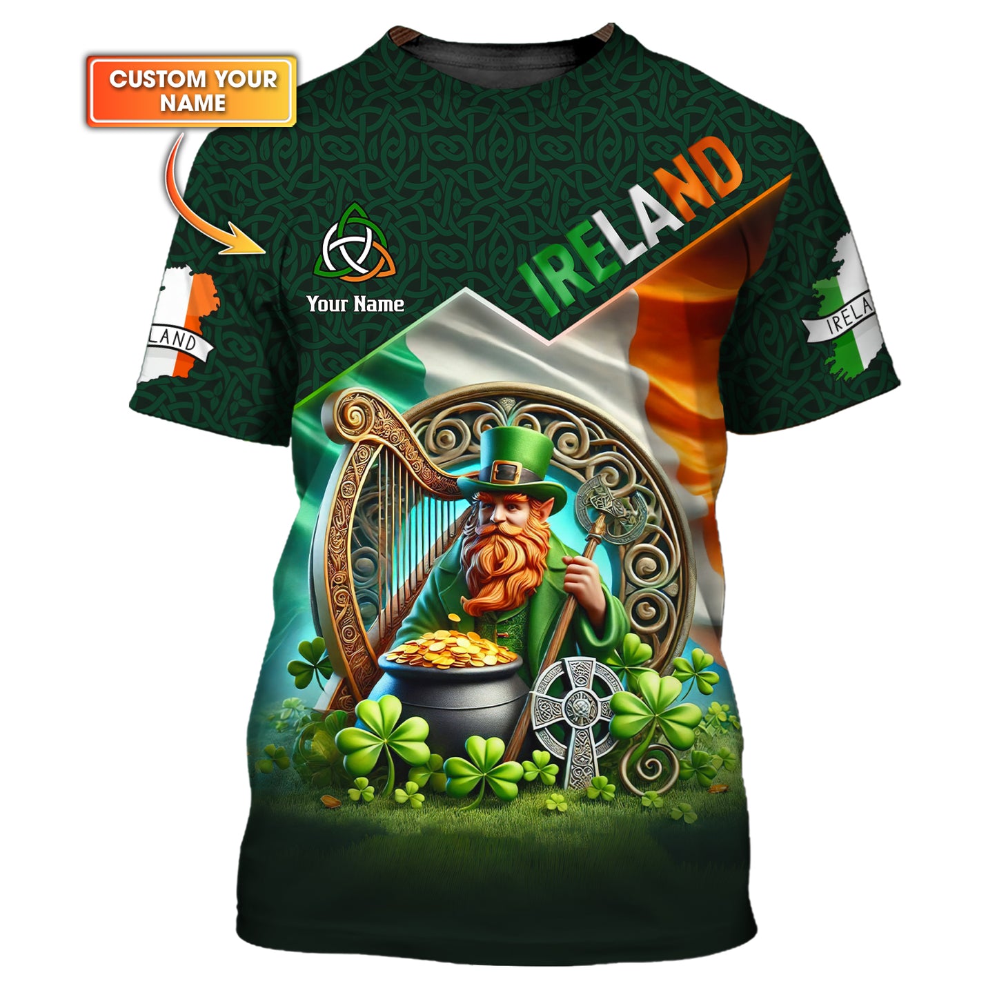 T-shirt personnalisé du patrimoine irlandais - Célébrez la Saint-Patrick avec la fierté irlandaise