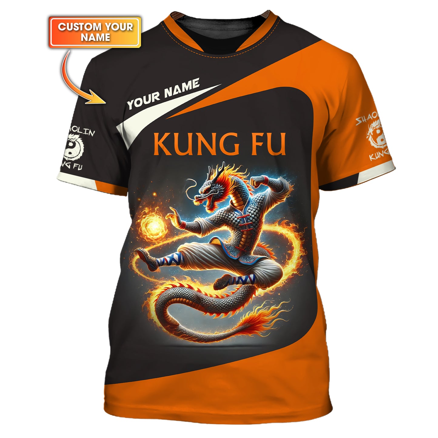 Shaolin Kung Fu 3D Shirt Dragon Master Custom T-Shirts Gift For Shaolin Kung Fu Lovers