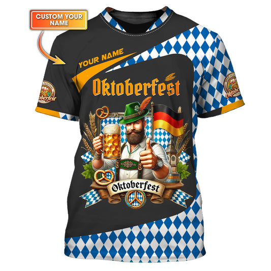 T-shirt 3D Oktoberfest, cadeau personnalisé pour les amateurs de l'Oktoberfest