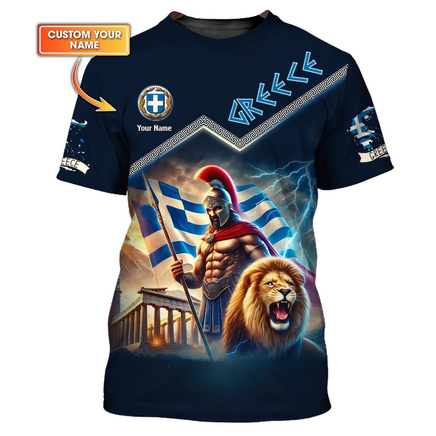 Personalized Greece Pride Shirt - Embrace Your Greek Heritage