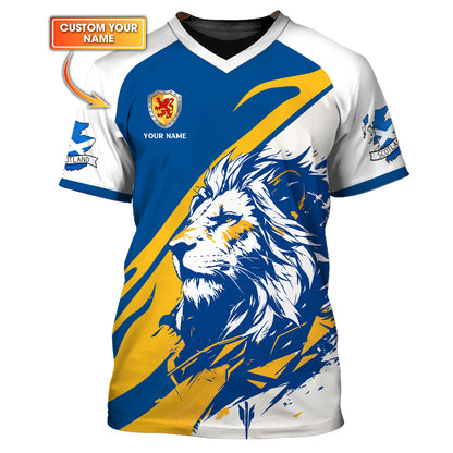 Personalized Scotland Shirt - Bold Lion Design