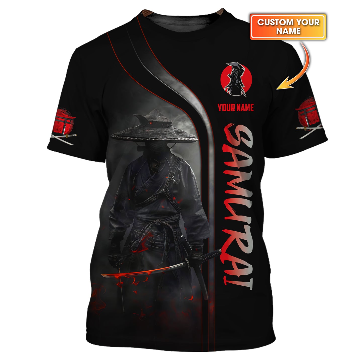 Samurai Warrior Custom 3D Shirt Personalized Name Gift For Samurai Lovers