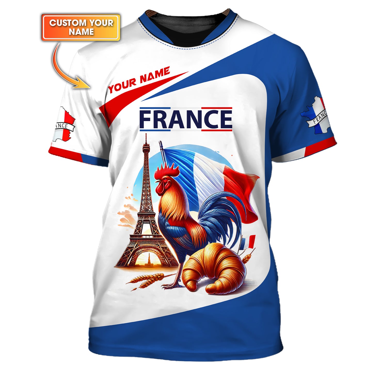 Personalized France Pride Shirt - Celebrate French Heritage in Style