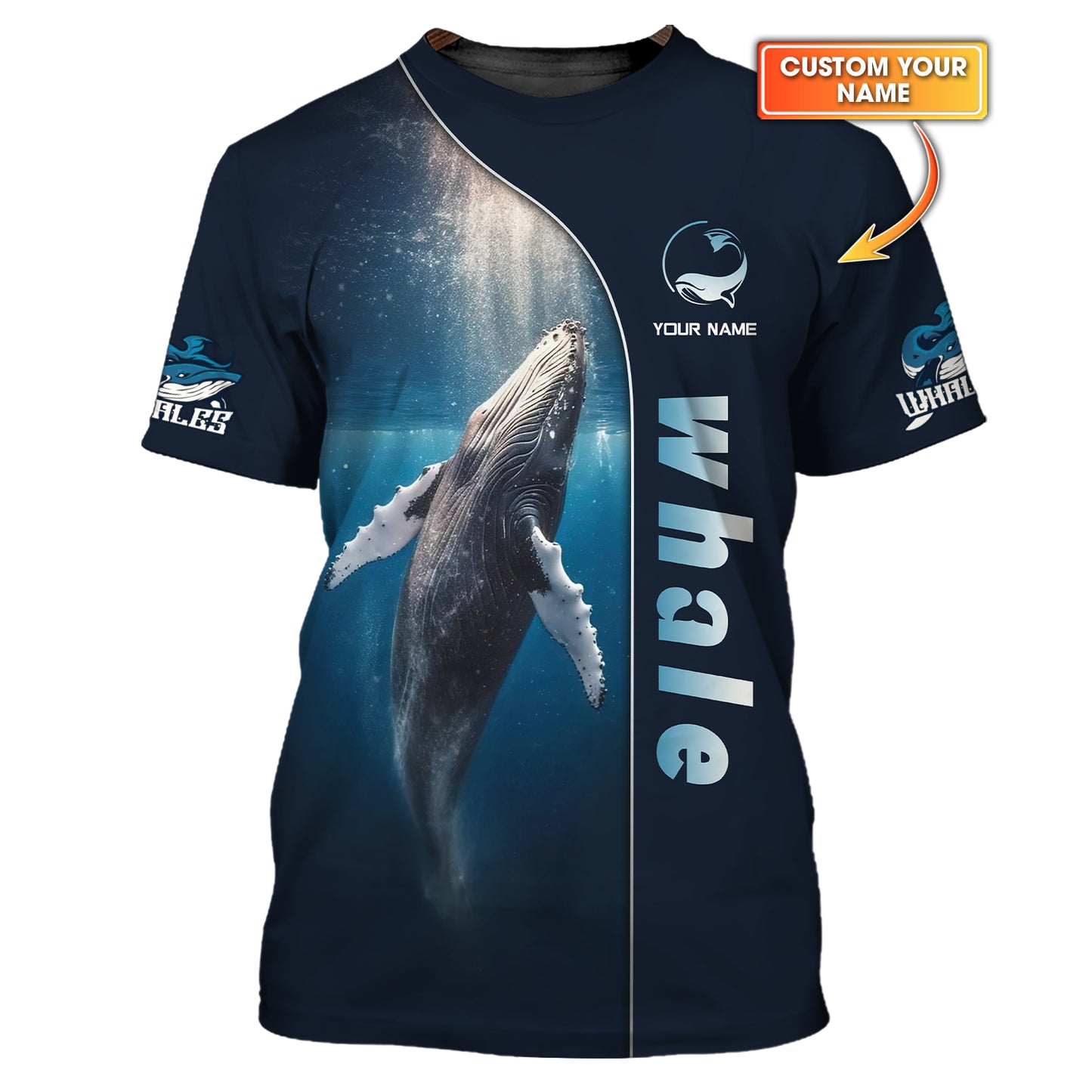 Personalized Name Whale 3D Shirts - Embrace The Spirit Of The Ocean