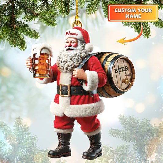 Santa’s Favorite Brew Fun Beer Mug Ornament For Holiday Cheer