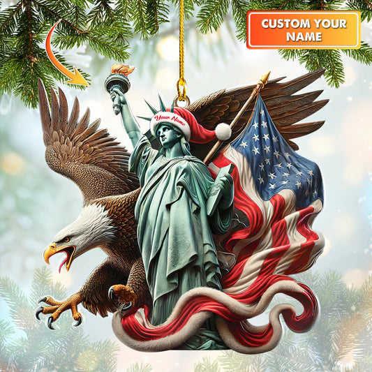 America Inspired Golden Eagle Ornament Symbol Of Freedom And Strength