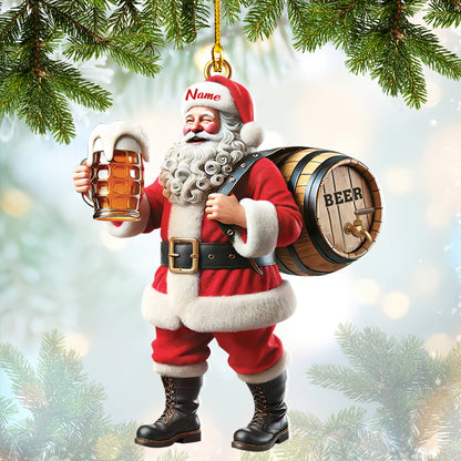 Santa’s Favorite Brew Fun Beer Mug Ornament For Holiday Cheer