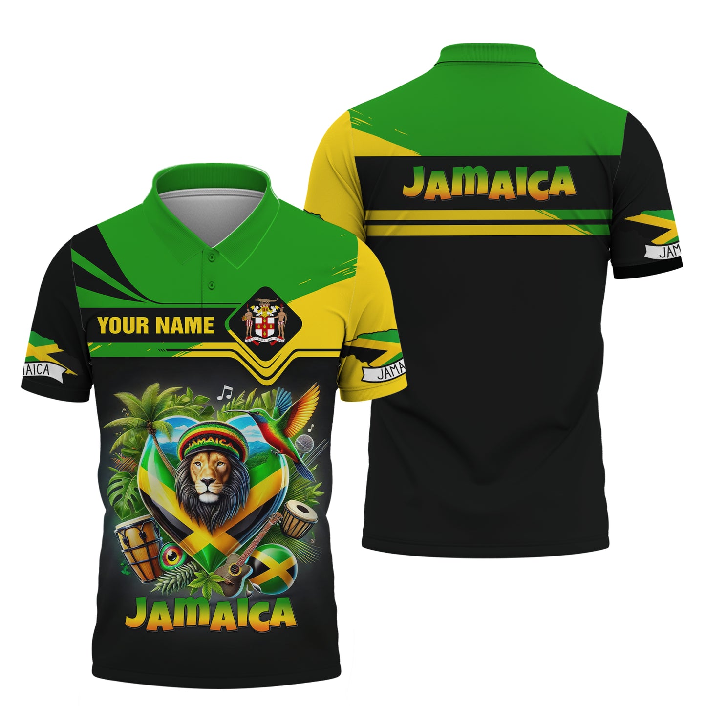 Personalized Jamaica Lion Shirt - Celebrate Jamaican Culture and Heritage