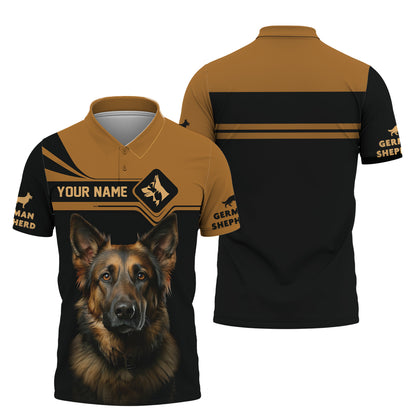 Camisetas de pastor alemán de marta plateada con impresión 3D completa, regalo con nombre personalizado para amantes de los perros