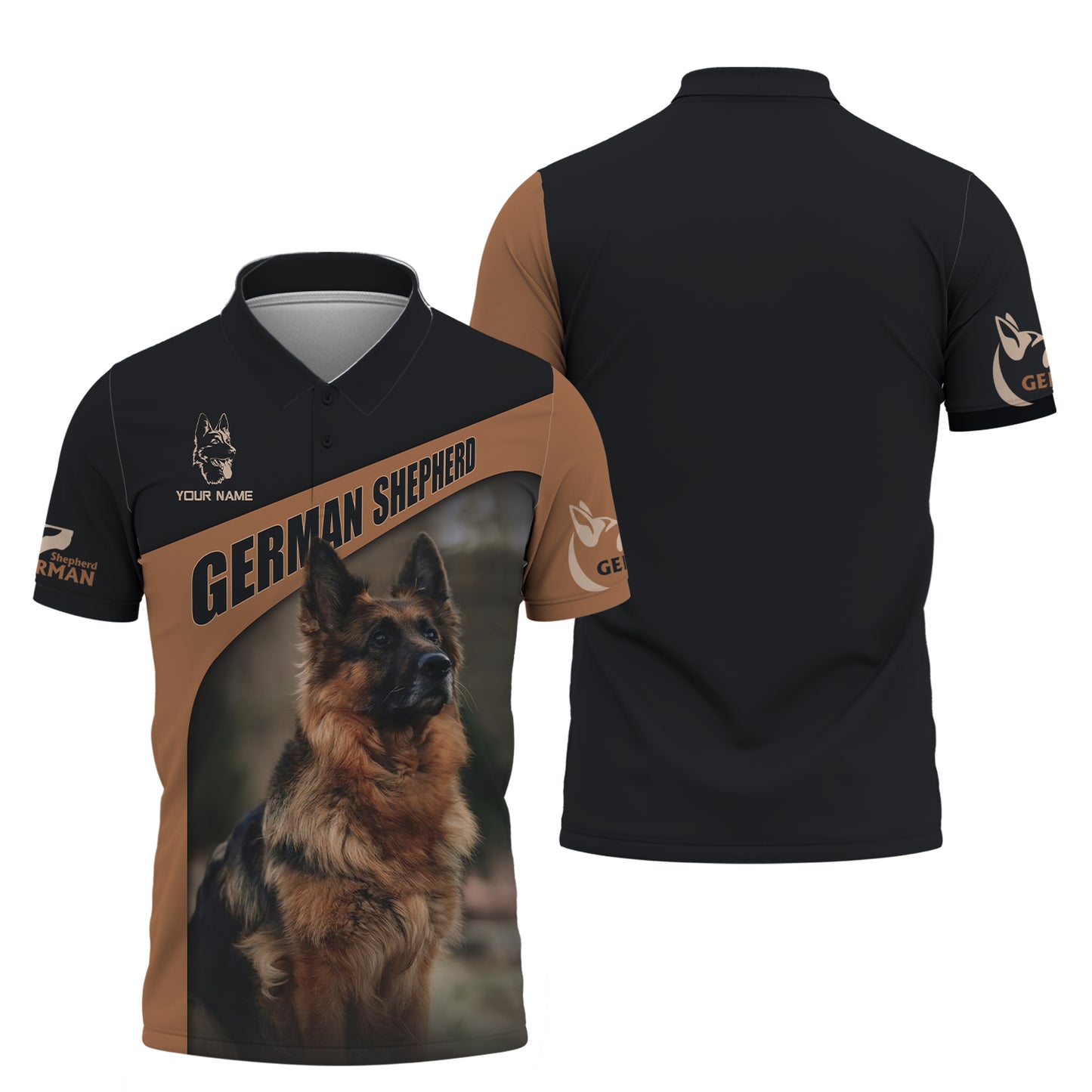 T-shirts berger allemand à impression complète en 3D, cadeau personnalisé avec nom pour les amoureux des chiens