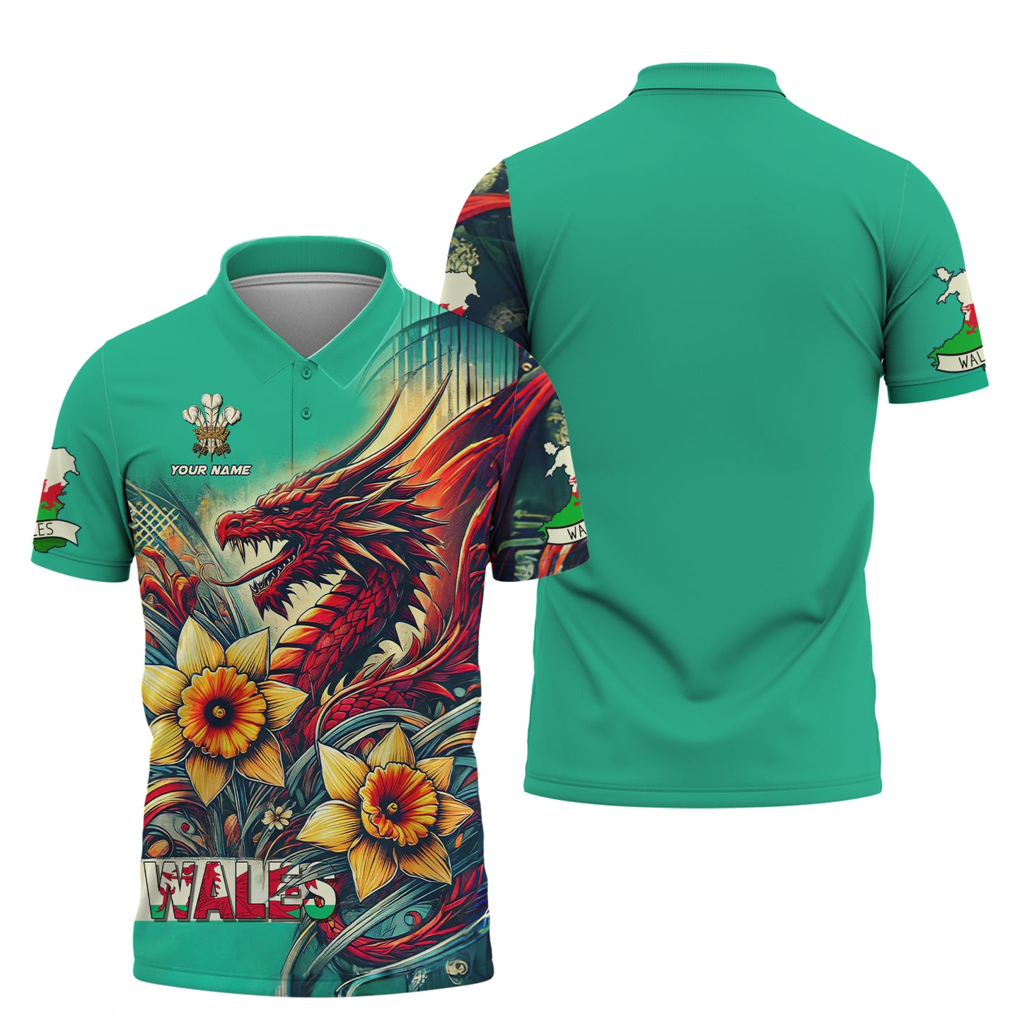 Dragon Wales Custom T-Shirts Wales 3D Full Print Shirt Gift For Wales Lovers