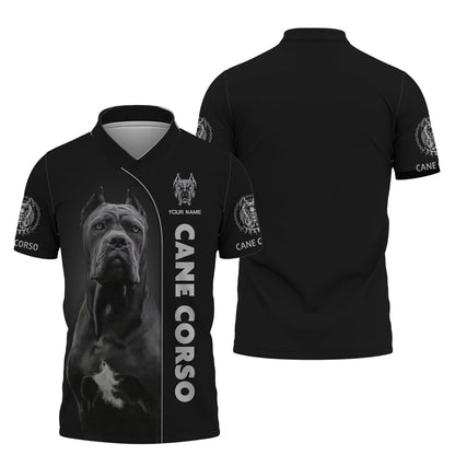 T-shirts pour chien Cane Corso à impression 3D complète, cadeau personnalisé avec nom pour les amoureux des chiens