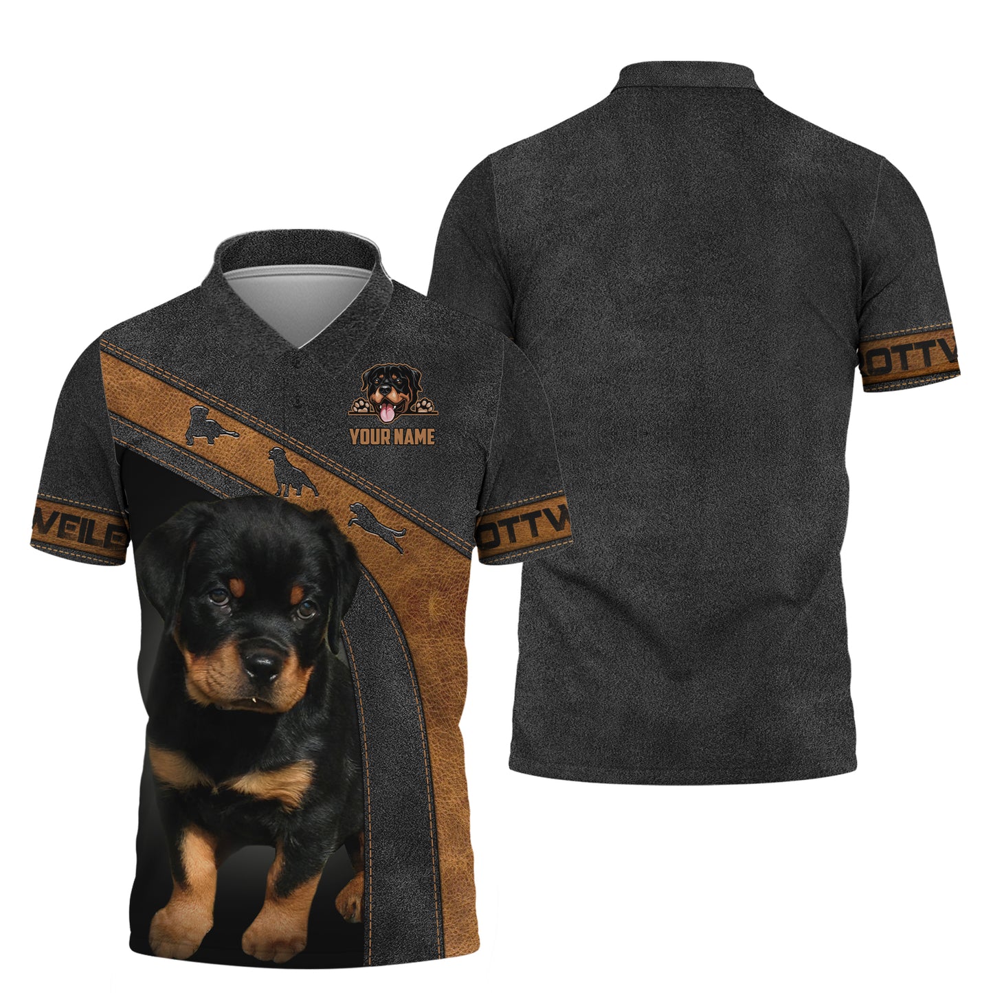 T-shirts personnalisés pour chiots Rottweiler T-shirt 3D Rottweiler Cadeau pour les amoureux des chiens