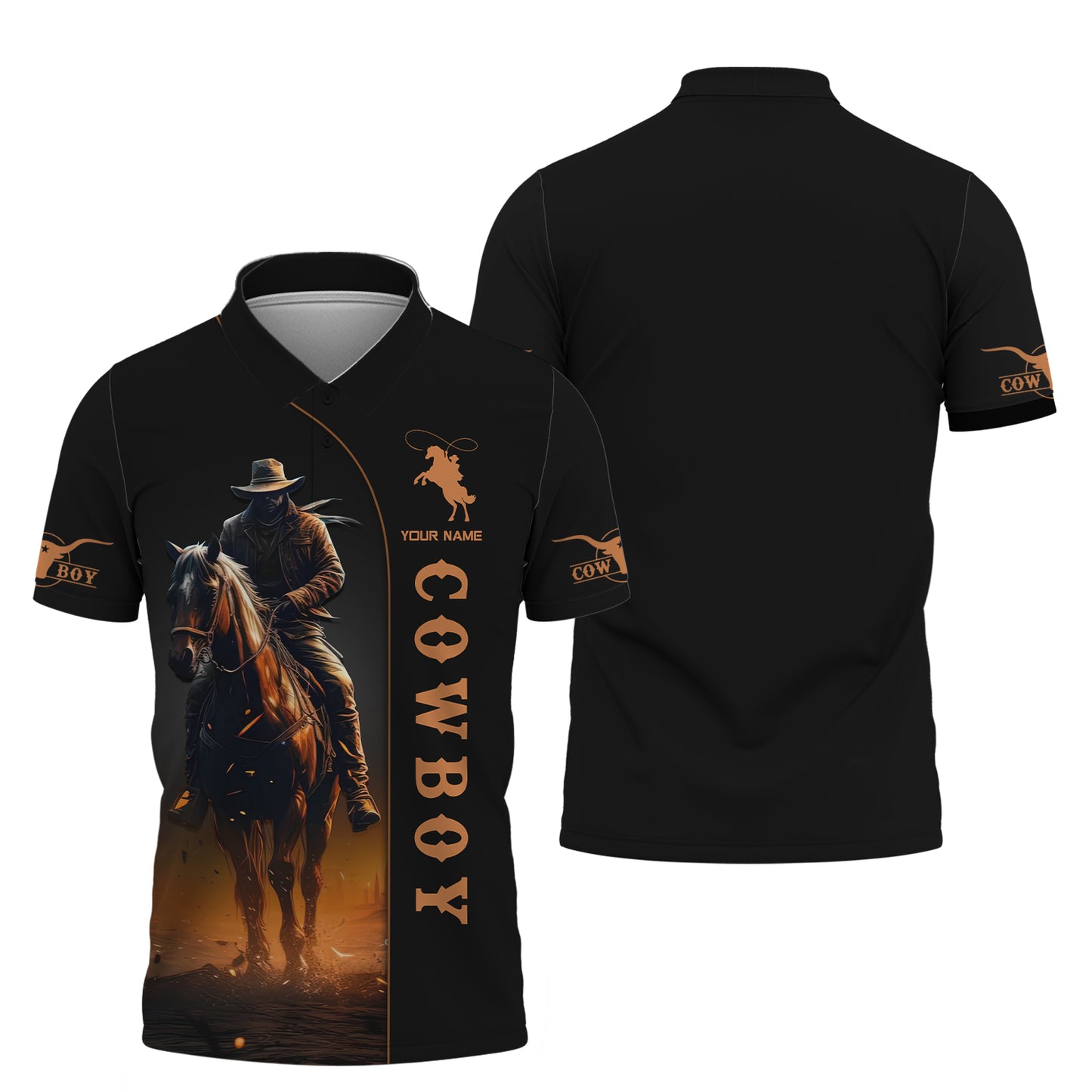 T-shirts personnalisés à cheval de cow-boy, cadeau pour les amateurs de cow-boy