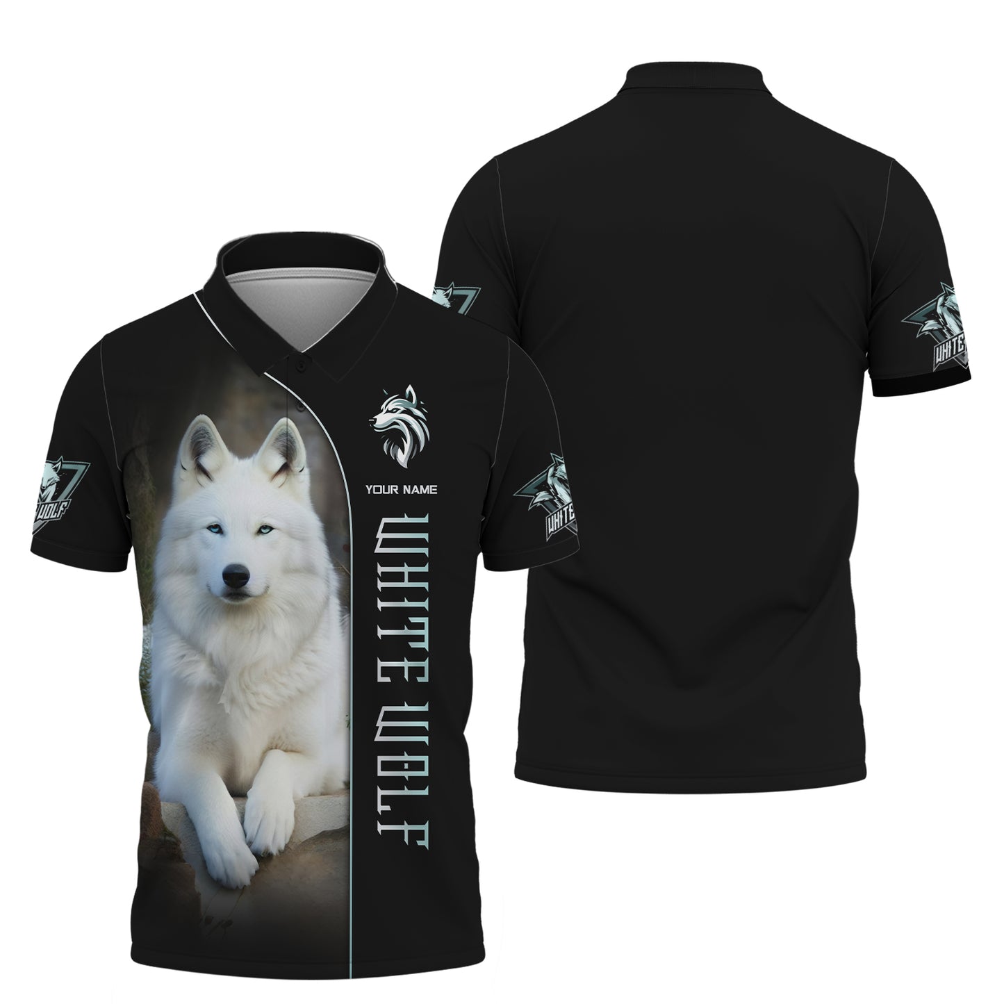 Personalized White Wolf Shirt - Embrace the Spirit of the Wild