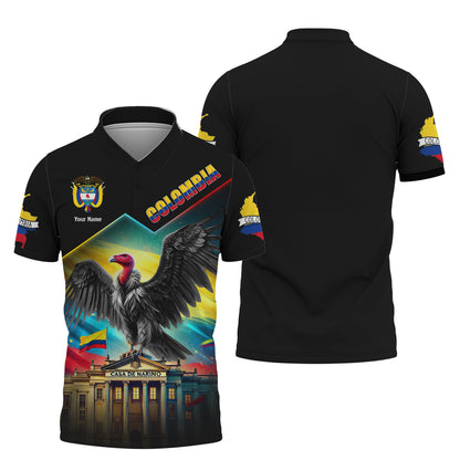 T-shirts personnalisés avec image du condor des Andes de Colombie pour les amoureux de la Colombie