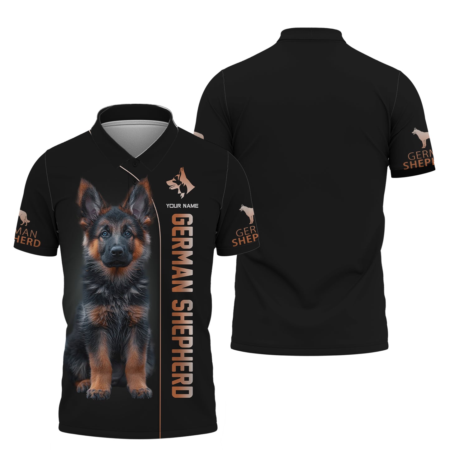 Camiseta personalizada con nombre de pastor alemán en 3D, regalo para amantes de los perros