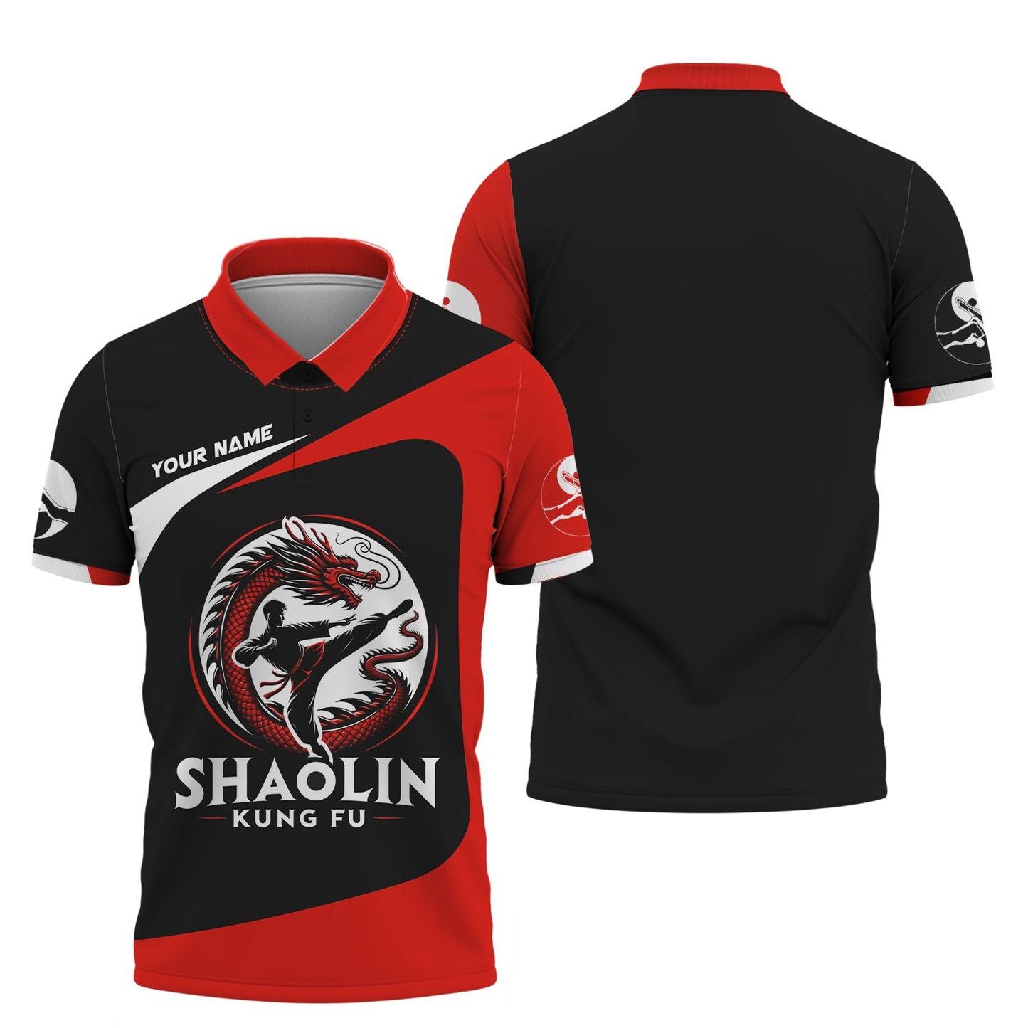 Sudadera con capucha y cremallera 3D con nombre personalizado de Shaolin Kung Fu, regalo personalizado para amantes del Shaolin Kung Fu