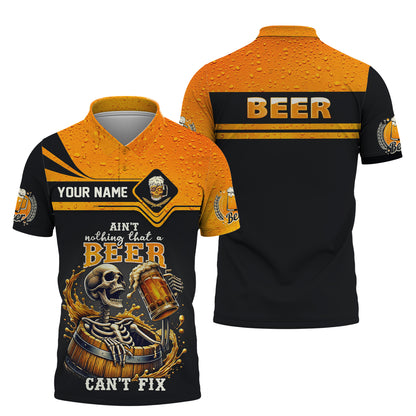 Camisetas con nombre personalizado de cerveza No hay nada que una cerveza no pueda arreglar Camiseta 3D Regalo para amantes de la cerveza