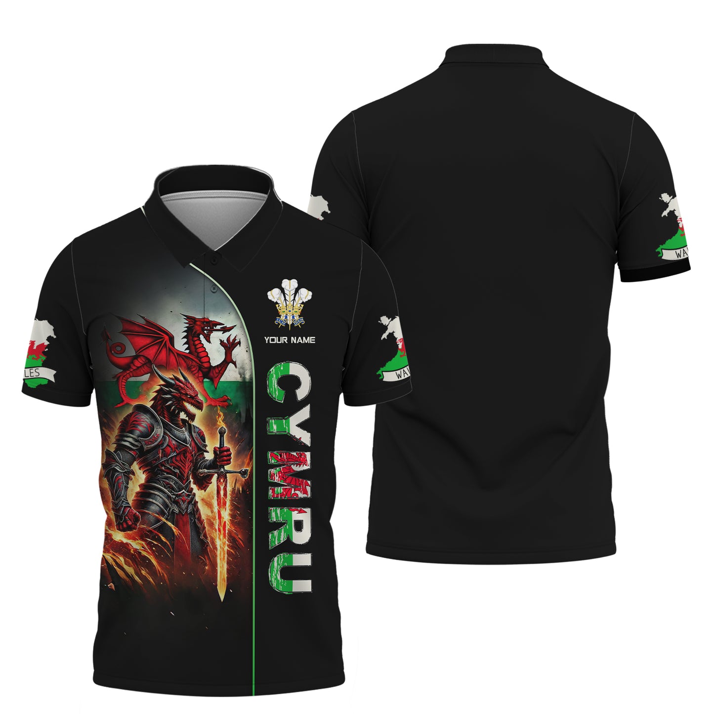 T-shirt Cymru Dragon personnalisé - Adoptez la fierté et l'héritage gallois