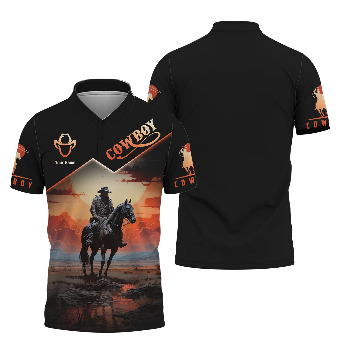 Camisa de vaquero 3D con nombre personalizado, regalo personalizado para vaquero