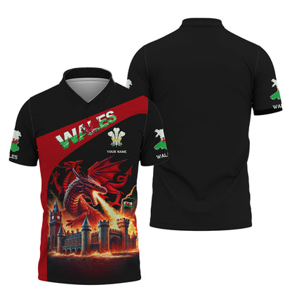 The Sacred Dragon Fire Of Wales Custom T-Shirts Gif For Welsh Lovers