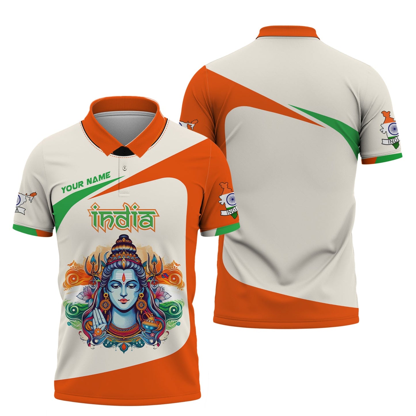 India Custom T- Shirts Lord Shiva India 3D Zipper Hoodie Gift For India Lover