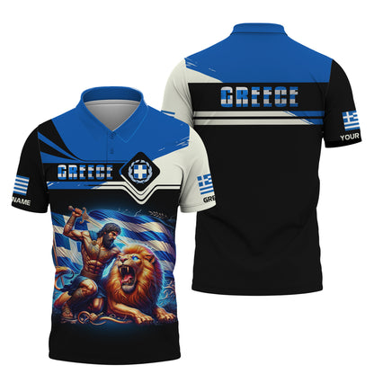 Camiseta personalizada de Hércules matando al león de Nemea, regalo para los amantes de Grecia