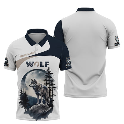 Grey Wolf Custom T-Shirt Gift For Wolves Lovers 3D Shirts