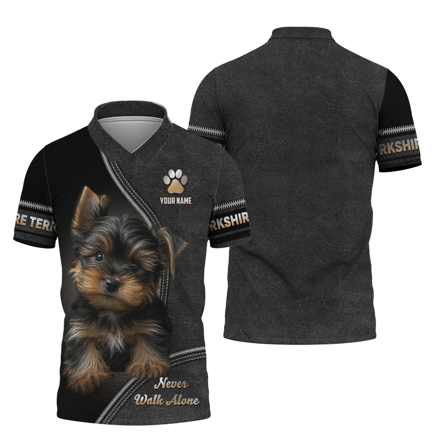 3D Full Print Yorkshire Terrier Dog T-Shirts Personalized Name Gift For Dog Lovers