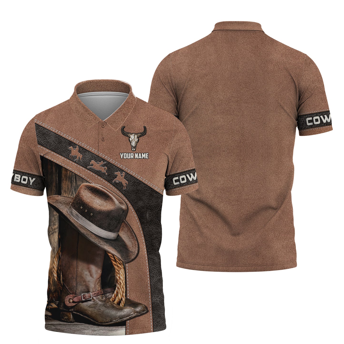 Camisetas de vaquero del salvaje oeste con impresión 3D completa, regalo con nombre personalizado para amantes de los vaqueros