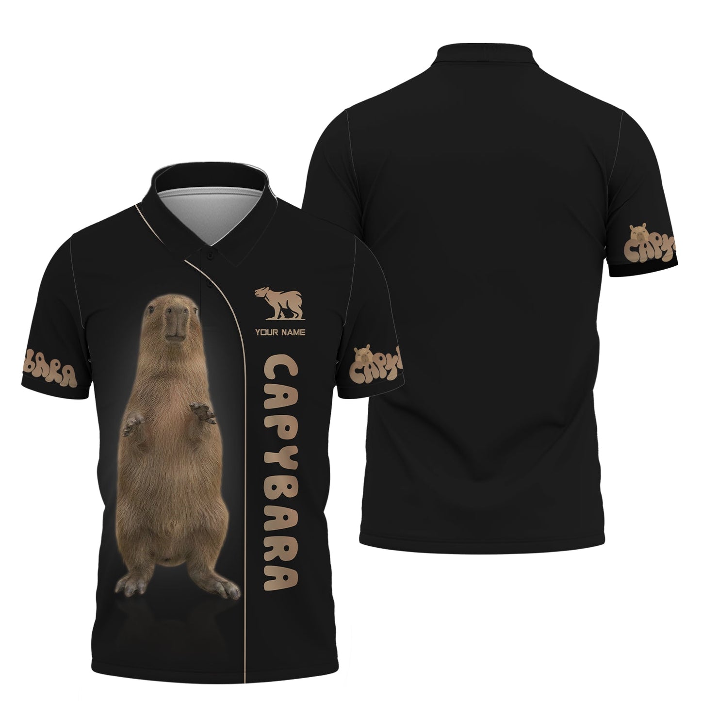 T-shirts personnalisés tendance Capybara Sweat à capuche zippé 3D Capybara Cadeau pour les amoureux de Capybara