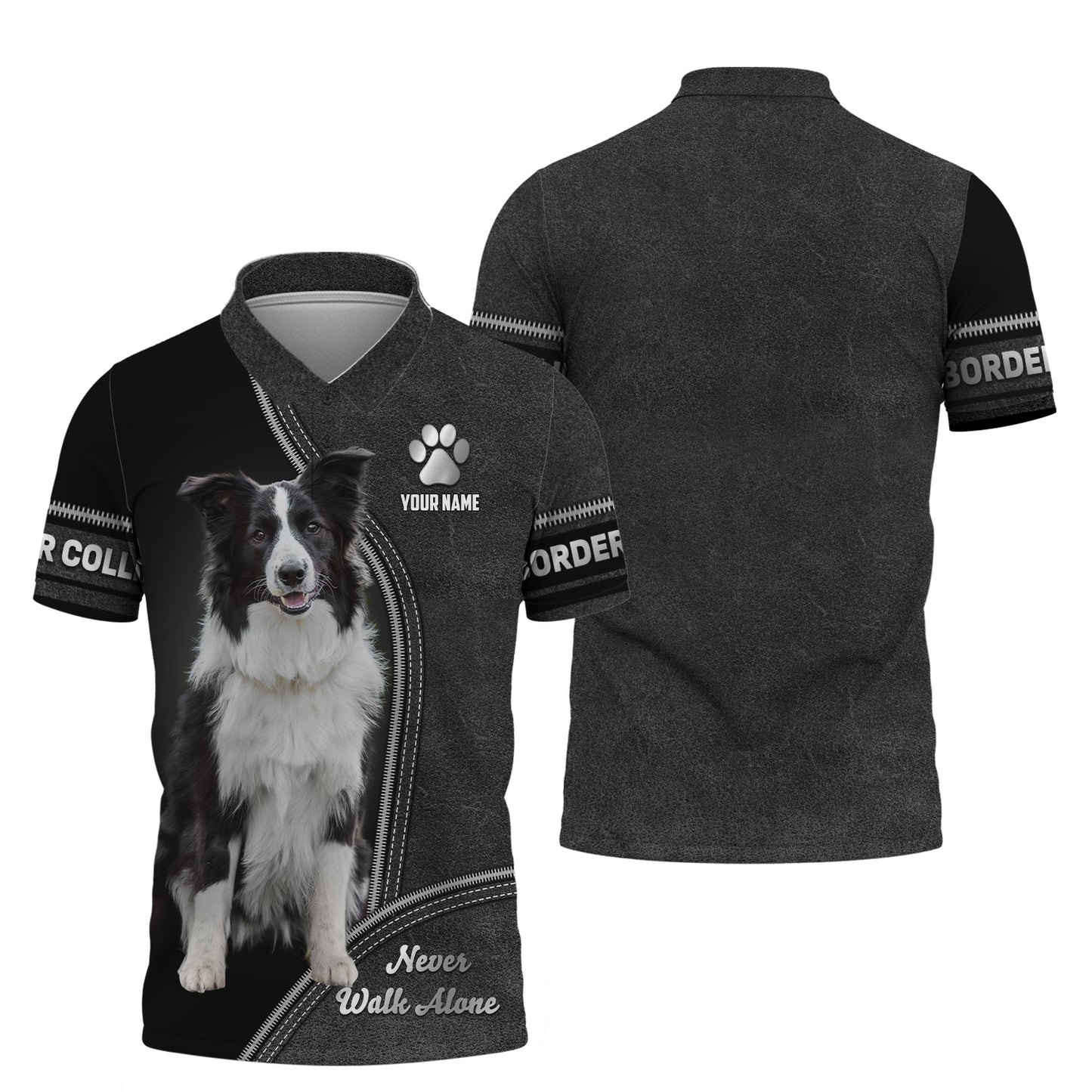 Camisetas personalizadas de Border Collie Camiseta mística de Border Collie en 3D Regalo para amantes de los perros