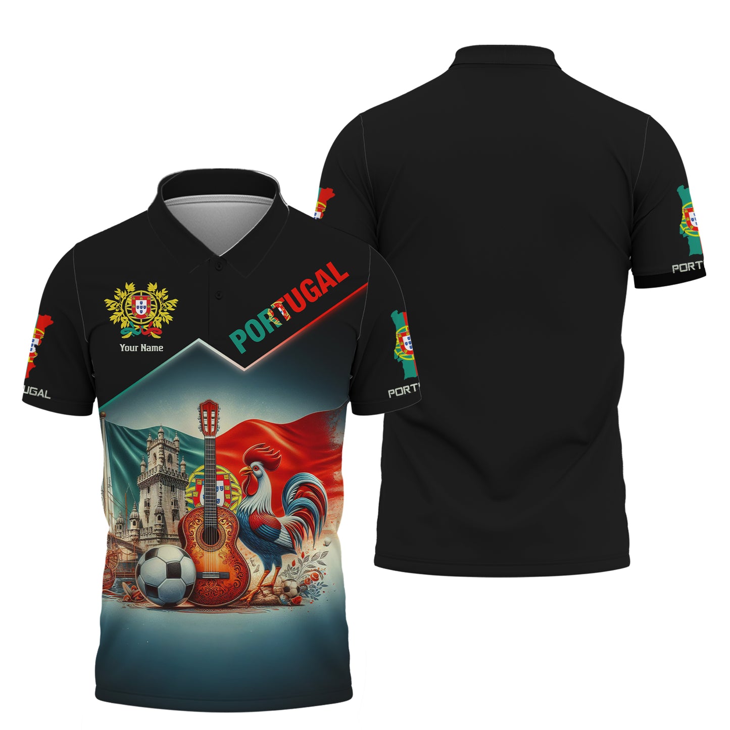 Camiseta unisex de Portugal con estampado 3D completo, regalo personalizado para los amantes de Portugal