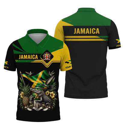 Love Jamaica Custom Name 3D Full Print Zipper Hoodie Gift For Jamaica Lovers