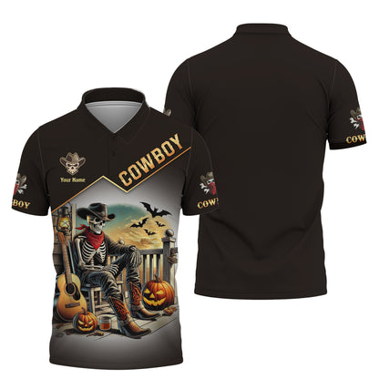 Skull Cowboy Custom T-Shirts Halloween 3D Shirt Gift For Cowboy Lovers