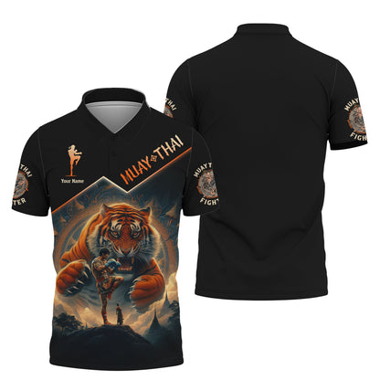 Personalized Muay Thai Power Shirt - Embrace the Spirit of the Tiger