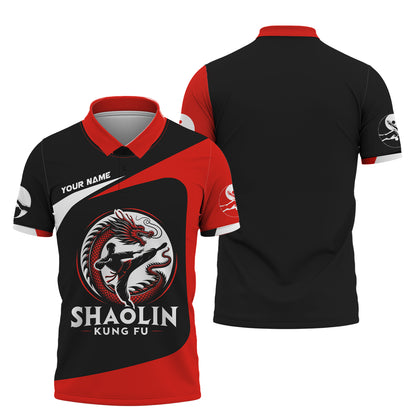 T-shirt personnalisé avec nom 3D Shaolin Kung Fu, cadeau personnalisé pour les amateurs de Shaolin Kung Fu