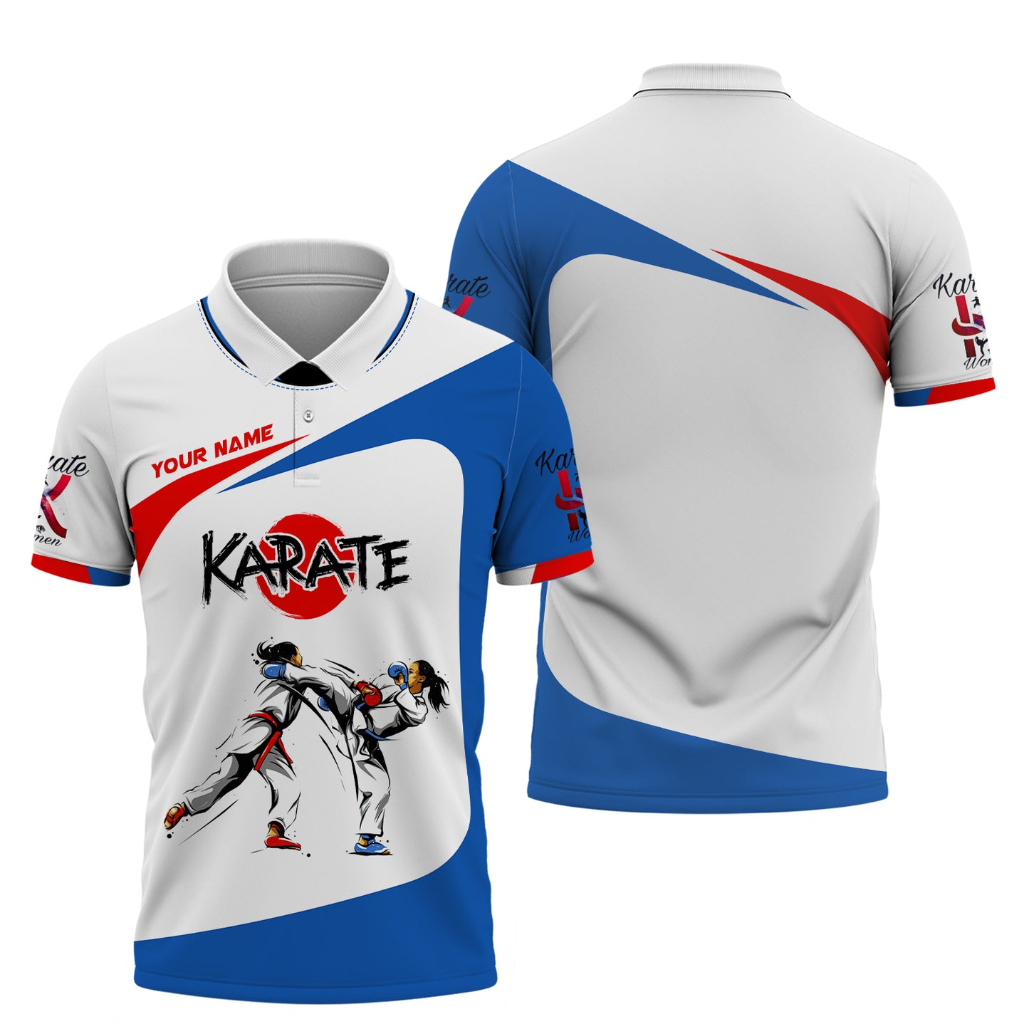 T-shirt de karaté avec nom personnalisé Cadeau de nom personnalisé pour les amateurs de karaté