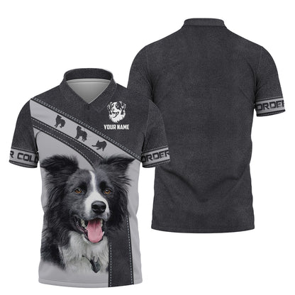 Camisetas de Border Collie con impresión 3D completa, regalo con nombre personalizado para amantes de los perros