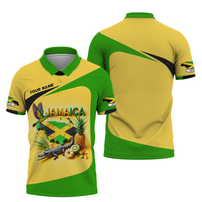 Symbolizes With Map Of Jamaica Cusstom Name T-Shirts Gift For Jamaican Lovers