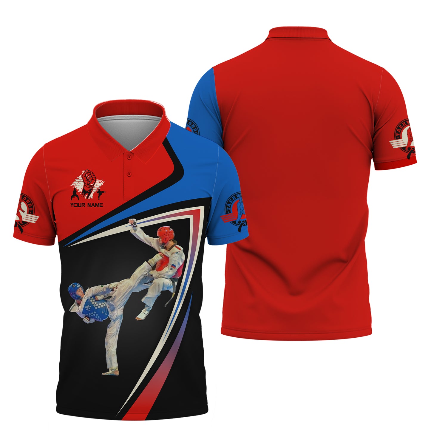 T-shirt de taekwondo avec nom personnalisé Cadeau de nom personnalisé pour les amateurs de taekwondo