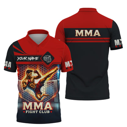 Sudadera con capucha y cremallera de MMA con impresión completa en 3D, regalo con nombre personalizado para amantes de las MMA