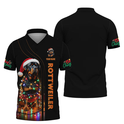 T-shirts personnalisés 3D avec nom joyeux Halloween Rottweiler avec chemise d'Halloween citrouille