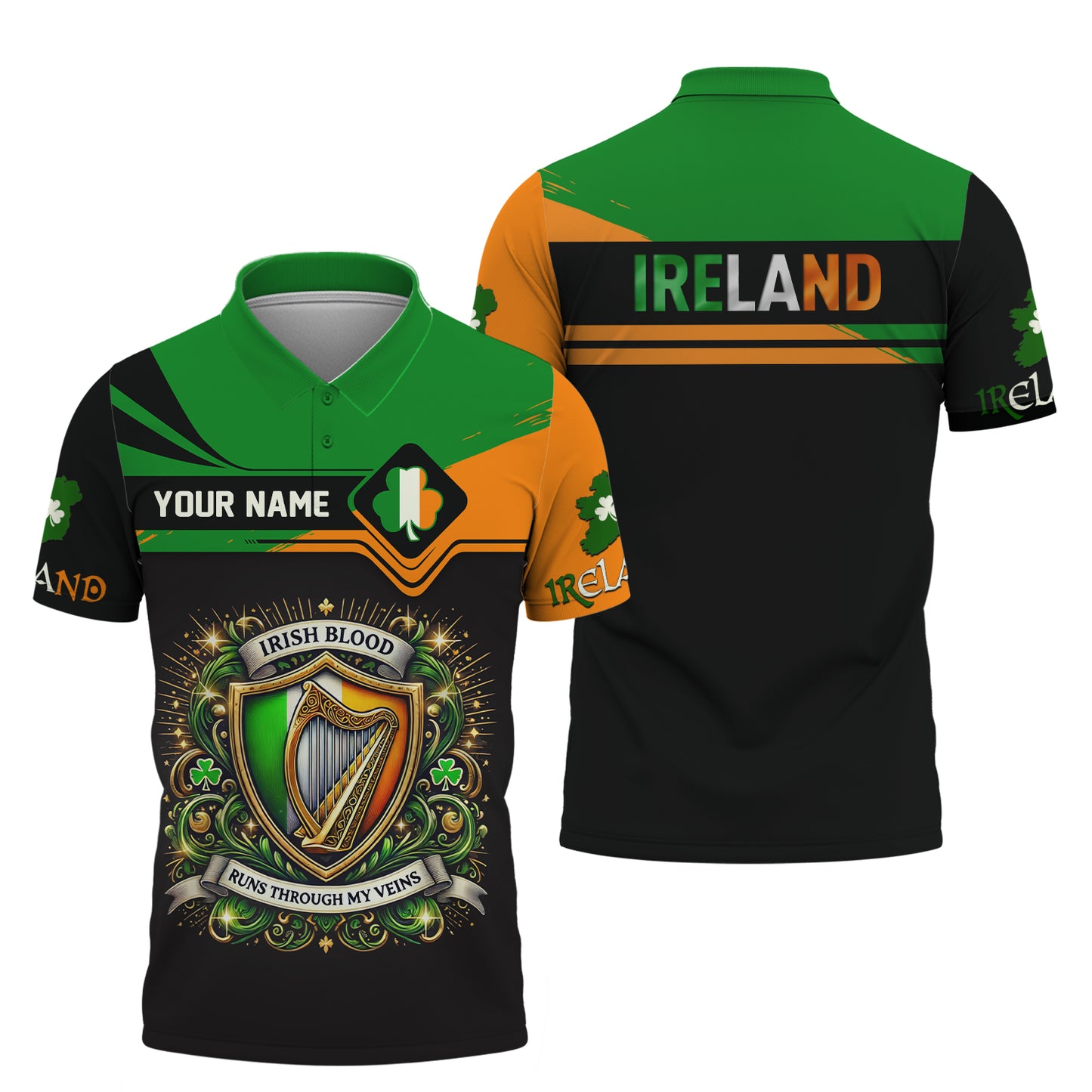 Características distintivas de Irlanda: camisetas con nombre personalizado, regalo para amantes irlandeses